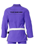 Custom name Bjj Gi Purple back