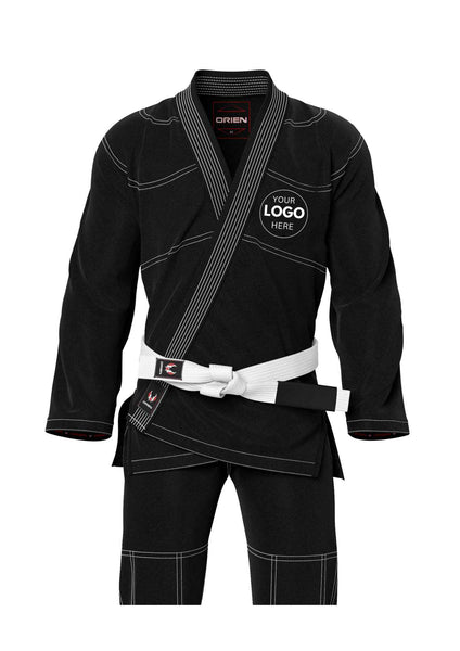 Customized Bjj Gi black embroidery logo 