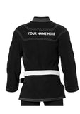 Customized Bjj Gi black embroidery logo 