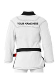 White bjj Gi custom Patches 