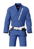 Custom bjj gi blue adult light weight