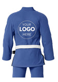 Custom  bjj gi blue adult light weight