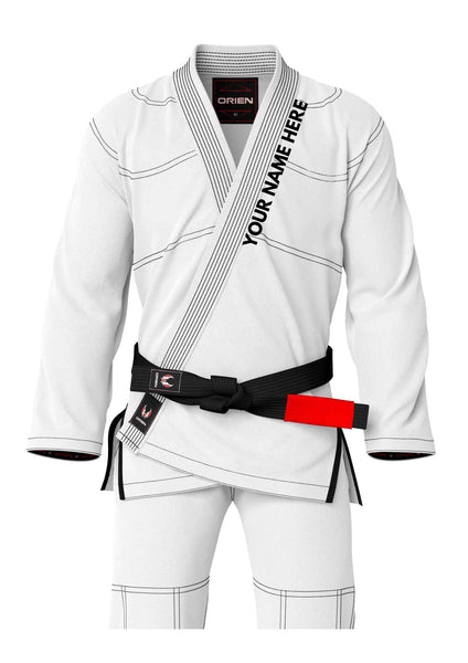 Custom made bjj Gi white s