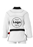 Custom made bjj Gi white embroidery back 