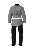 Custom bjj Gi grey and black trim
