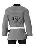 Custom bjj Gi grey and black trim