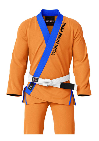 Orange Bjj Gi With Embroidery 