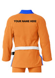 Orange jiujitsu gi embroidery 