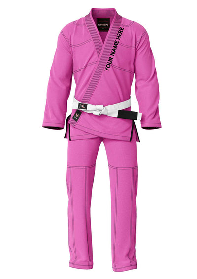 White with pink flowers bjj Gi 
