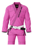 White with pink flowers bjj Gi 