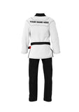 Custom Bjj white gi black pant