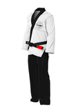 Custom made Bjj white gi black pant
